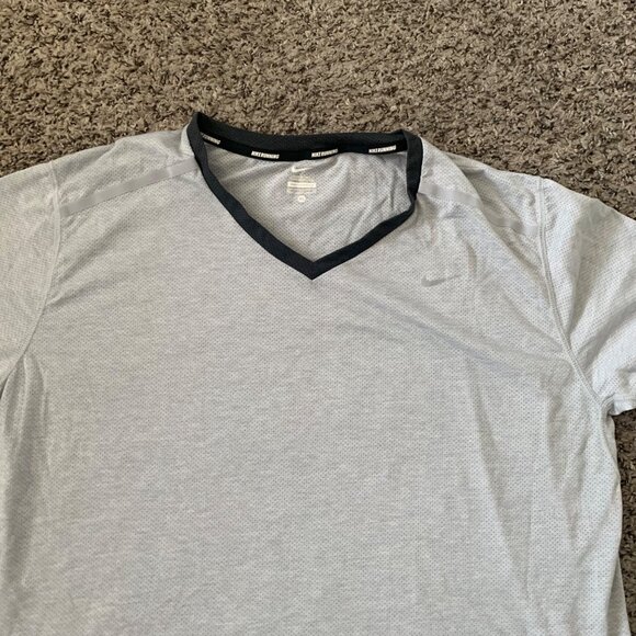 Nike Mens Running Dri-Fit V-Neck Athletic Shirt Size XL - Picture 2 of 7